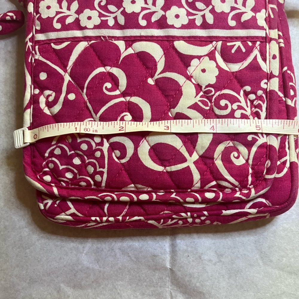 Vera Bradley crossover purse pink and creamy white.